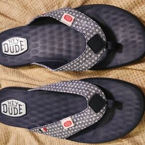 Hey Dude Womens Navy Flip Flops